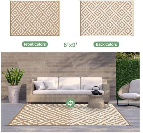 GENIMO Outdoor Rug, Waterproof Plastic Rugs - Image 2