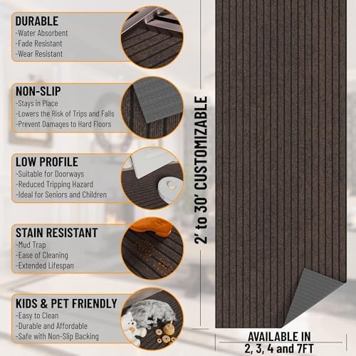 Ottomanson 3x49 Hallway Runner Rug – Non-Slip Indoor Outdoor Door Mat - Image 3