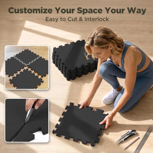 AIRHOP 36 PCS Gym Floor Mat, EVA Foam Puzzle Gym Mat, High-Density Interlocking - Image 6