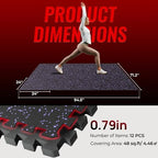 SUPERJARE 0.79'' Extra-Thick 12 Pcs 48 Sq Ft Exercise Equipment Mats - Image 5