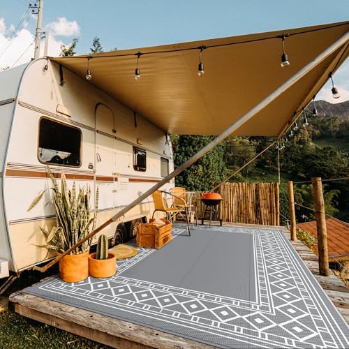 GENIMO Outdoor Rug, Waterproof Plastic Rugs 10'x14' - Image 2