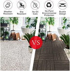 VANCASTLE 9PCS Wood Plastic Composite Interlocking Deck Tiles 11.8"x11.8" - Image 3