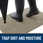 OLANLY Dog Door Mat for Muddy Paws 40x24, Super Absorbent Chenille Mud Mat - Image 2
