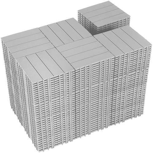 216 PCS Plastic Interlocking Deck Tiles by SkillMaid