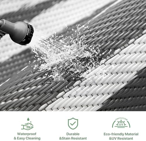 GENIMO Outdoor Rug, Waterproof Plastic Rugs - Image 5