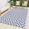 Smiry Outdoor Rug 10x14 ft Waterproof Reversible Boho Mat by Smiry