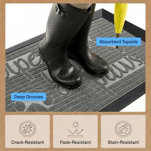 GORILLA GRIP WeatherMAX Door Mat, Indoor Outdoor Use - Image 5