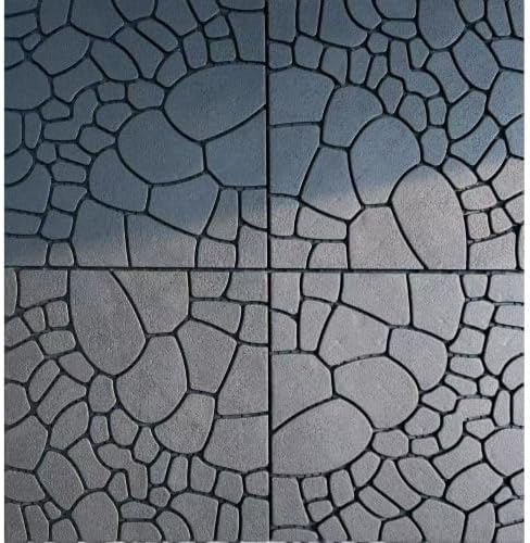 Patio Deck Tiles, 12 Inch Stone Texture, 44-Piece Dark Gray Interlocking - Image 2