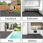 FAHKNS 50 Pack Interlocking Drainage Tiles, PVC Floor - Image 7