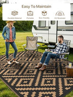 GENIMO Outdoor Rug, Waterproof Plastic Rugs - Image 3