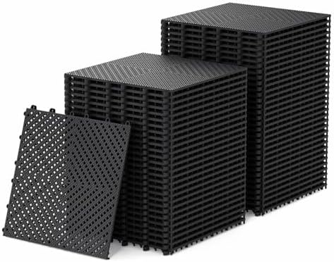 Jocoevol 60-Pcs Interlocking Tile, Indoor/Outdoor Drainage Interlocking Floor by JOCOEVOL