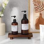 Wood Bathroom Tray Farmhouse Decor Kitchen Soap Holder, 8.7" x 3.6" Walnut - Image 2