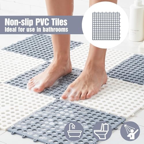 12 Pcs Interlocking Floor Tiles, 11.8 x 11.8 Inch Modular Cushion Mat - Image 7