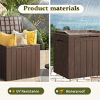 Devoko 31 Gallon Waterproof Outdoor Storage Box Resin Deck Box Lockable and UV - Image 4
