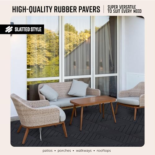 Playsafer Slatted Rubber Interlocking Tile - Image 2