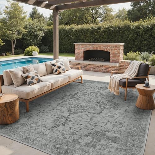 GENIMO Indoor Outdoor Rug, Washable by GENIMO