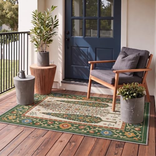 GENIMO 8x10 Outdoor Rug, Washable Quick Dry - Image 3