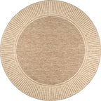 nuLOOM Asha Light Brown Bordered Indoor/Outdoor Area Rug - Image 3