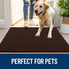 OLANLY Dog Door Mat for Muddy Paws 59x20, Extra Absorbent Chenille Mud Mat - Image 6