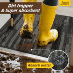 JSEI Dirt Trapper Door Mat 32"x48", Non-Slip Doormat, Light Gray - Image 3