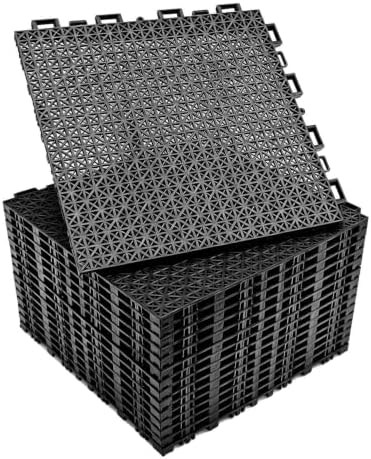 16 PCS Modular Interlocking Cushion Drainage Floor Tiles 10" x10 by %EF%BC%A4%EF%BD%8F%EF%BD%92%EF%BD%83%EF%BD%99