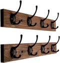 VERTORGAN 2 Pack Wall Mounted Wooden Hat Rack, 4 Hooks Entryway by VERTORGAN