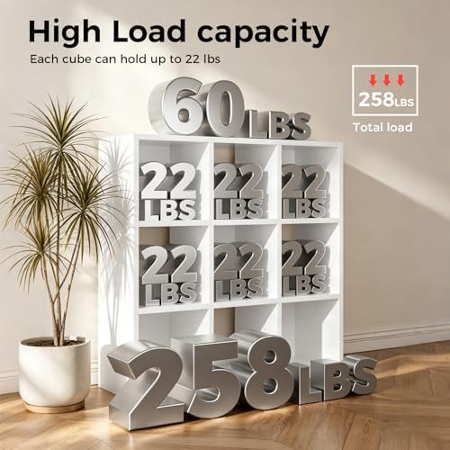LUCKLIFE 9-Cube Storage Organizer, Modular Bookcase Shelf - Image 4