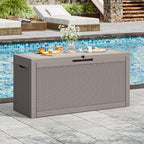 Outdoor Storage Box Waterproof, 75 Gallon Deck Box by WTFGO