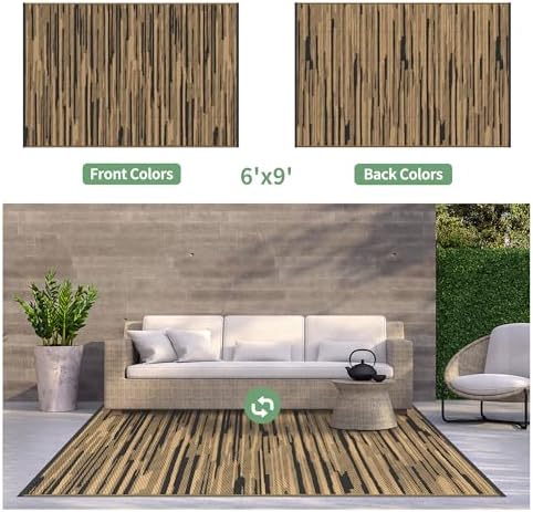 GENIMO Outdoor Rug, Waterproof Plastic Rugs - Image 2
