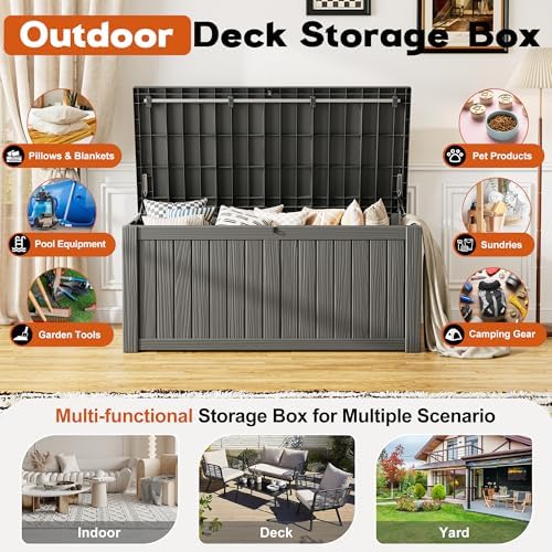 Outdoor Storage Box, Resin Deck Boxes Indoor and outdoor, Waterproof Storage - Image 3