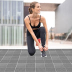 18 Pack Modular Interlocking Floor Mat Rubber Outdoor Tiles - Image 3
