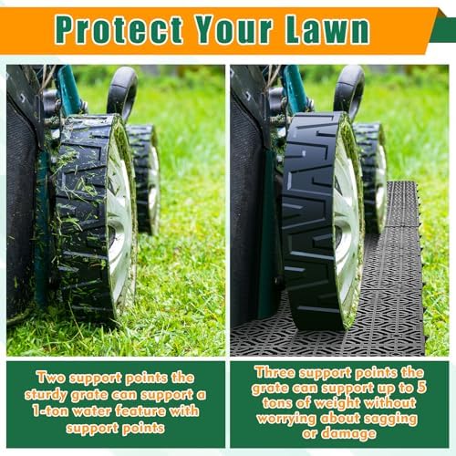 15 Pcs Ground Protection Mats, Interlocking Black 15.7 x 15.7 in - Image 5