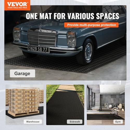 VEVOR Diamond-Plate Rubber Flooring Roll, 3 mm x 4 ft x 8 ft Floor Mat - Image 2