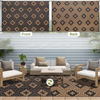 SAND MINE Waterproof Outdoor Rug 6x9 ft, Reversible Plastic Straw Area Rug - Image 3