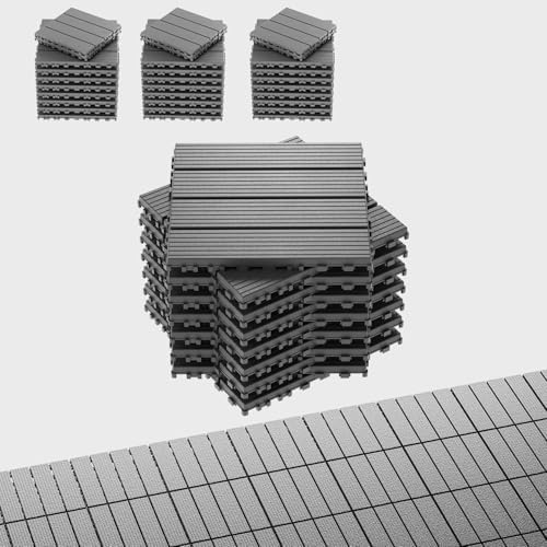 EchoDeck Interlocking Deck Tiles, 27 Pack Patio Tiles Outdoor Interlocking All by Unknown