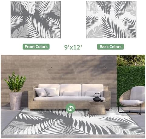 GENIMO Outdoor Rug, Waterproof Plastic Rugs - Image 2