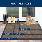 Smiry Front Door Mat Outside Entrance, Natural Rubber Doormat, 29.5x17 Inch - Image 2