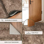 Brown 2x5 Entryway Runner Rugs, Small Runners - Image 5