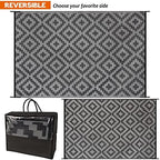 SAND MINE Waterproof Outdoor Rug 6x9 ft, Plastic Reversible Rug, Modern Area Rug - Image 4