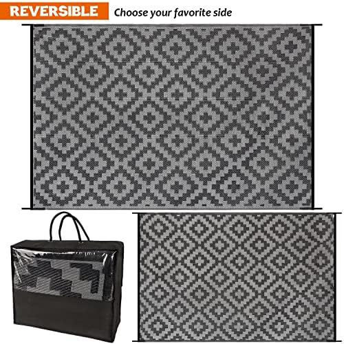 SAND MINE Waterproof Outdoor Rug 6x9 ft, Plastic Reversible Rug, Modern Area Rug - Image 4