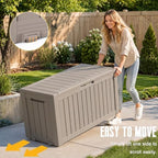 DRATO 135 Gallon Deck Boxes Outdoor Waterproof Storage Box - Image 2