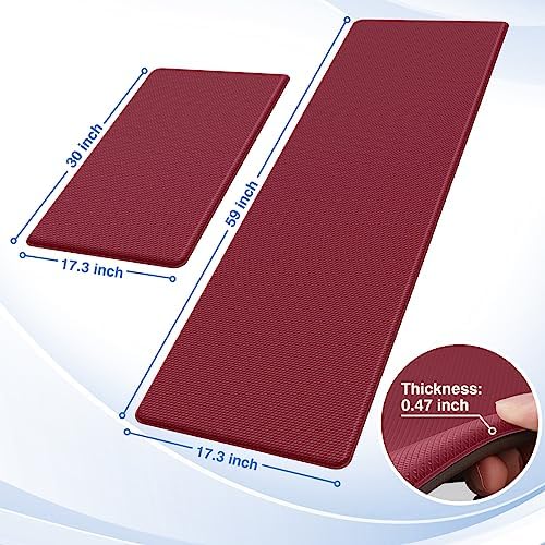 StepRite Kitchen Mats for Floor, 2-Piece Anti-Fatigue Rugs - Image 2