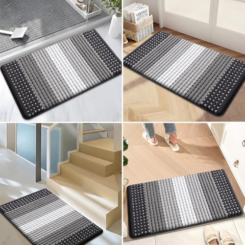 Kitinjoy Indoor Outdoor Door Mat, 48x32 Non-Slip Dirt Trapper Doormats - Image 6