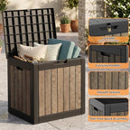 40 Gallon Outdoor Deck Box, Lockable Waterproof Resin Storage Container - Image 7