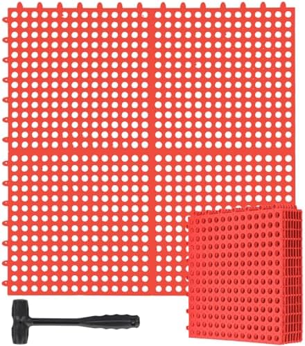Drydiet 12 Pack Drainage Tiles Modular Interlocking Floor Tiles by Drydiet