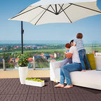 Goovilla Plastic Interlocking Deck Tiles, 36 Pack 12"x12", Dark Brown - Image 6