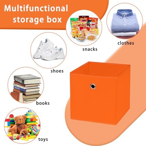 Foldable Storage Cubes Bins, 11 Inch Cloth Storage Cube Fabric Storage Box - Image 3