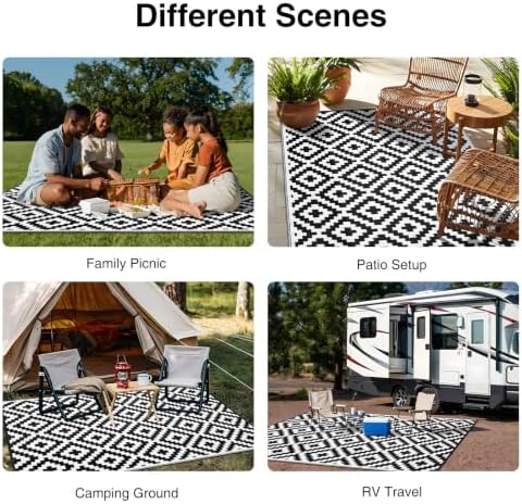 OLANLY Outdoor Rug 8x10 ft Waterproof Reversible Mat - Image 6