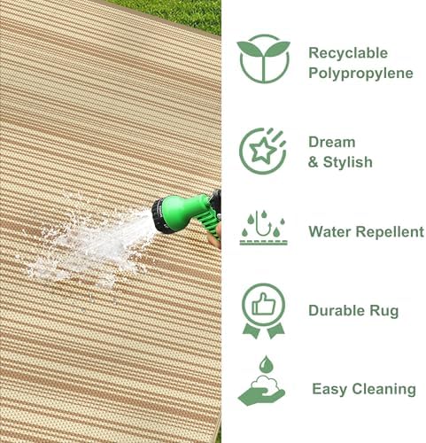 GENIMO Outdoor Rug, Waterproof Plastic Rugs - Image 6
