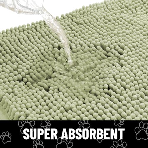 Smiry Dog Door Mat for Muddy Paws, Absorbent Non Slip Dirt Trapper - Image 5